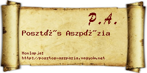 Posztós Aszpázia névjegykártya